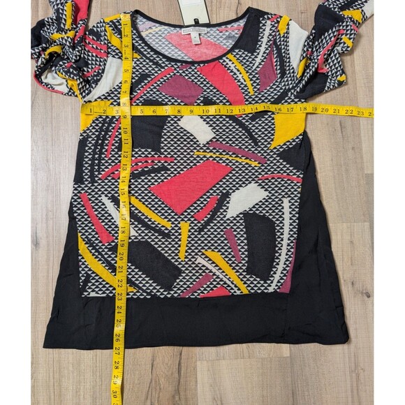 NWT Dana Buchman Size M Sweater Abstract Blocked Knit Modern Contemporary Bold - Picture 8 of 8